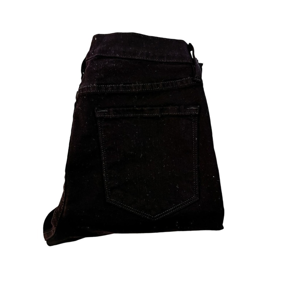 Frame Denim Le Skinny de Jeanne Raw Hem Black Denim Jeans Size 27
